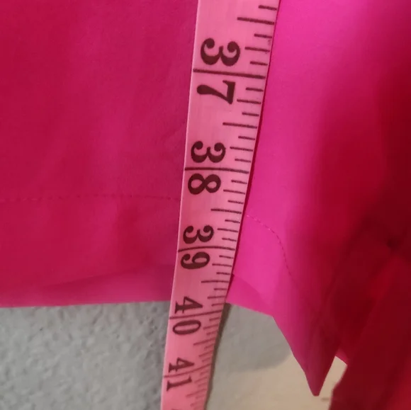 Chico's Dress Size 3 Pink Embroidered Flutter Sleeve Knee Length Sheath - Picture 7 of 10